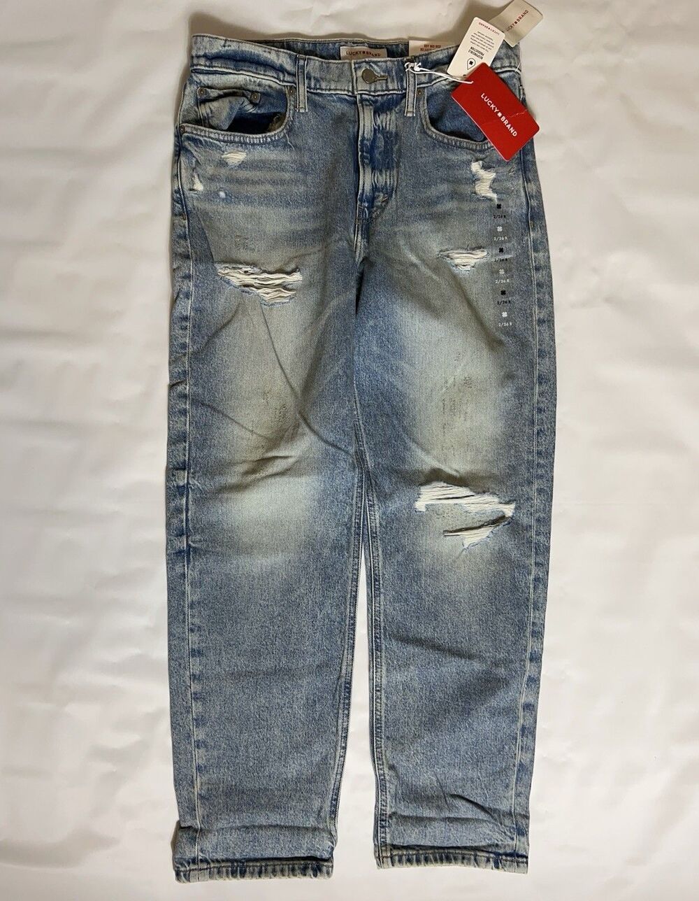 Lucky Brand Women’s Mid Rise Relaxed Straight Boy Jeans Size 30